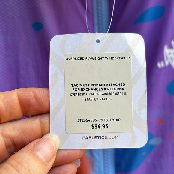 Fabletics Oversized Flyweight Windbreaker Sz XL - Picture 4 of 9
